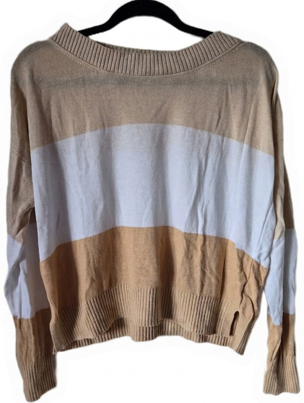 Club Monaco Colorblock Linen Blend Sweater | Women's Size L
